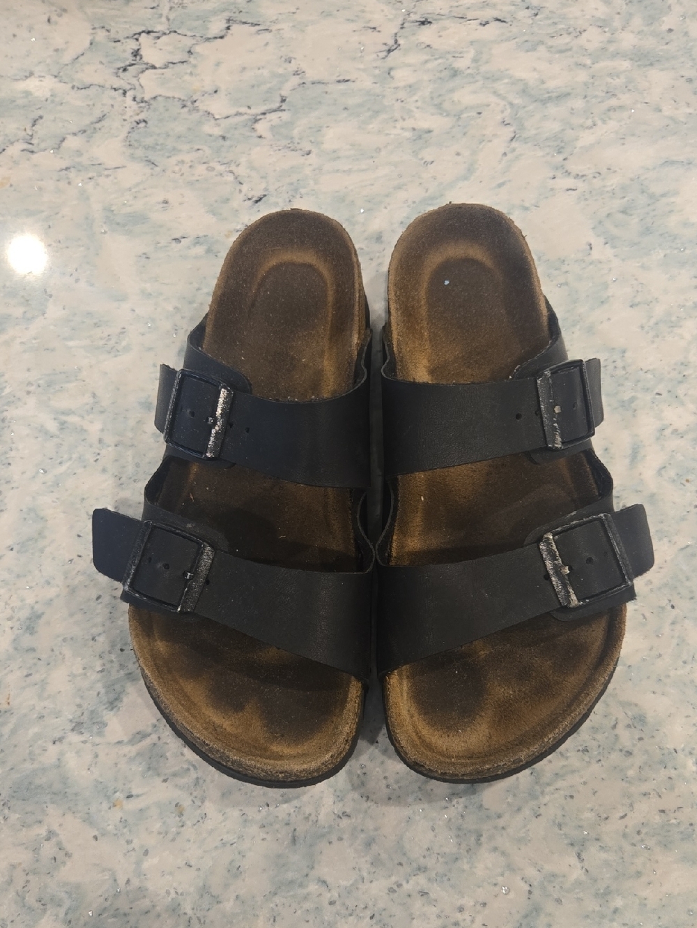 Birkenstock Size 36 Double-Buckle Slide Sandals in Black